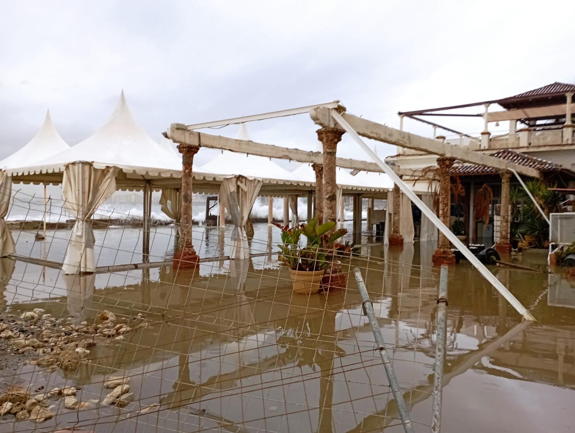 Daños por el temporal en Málaga