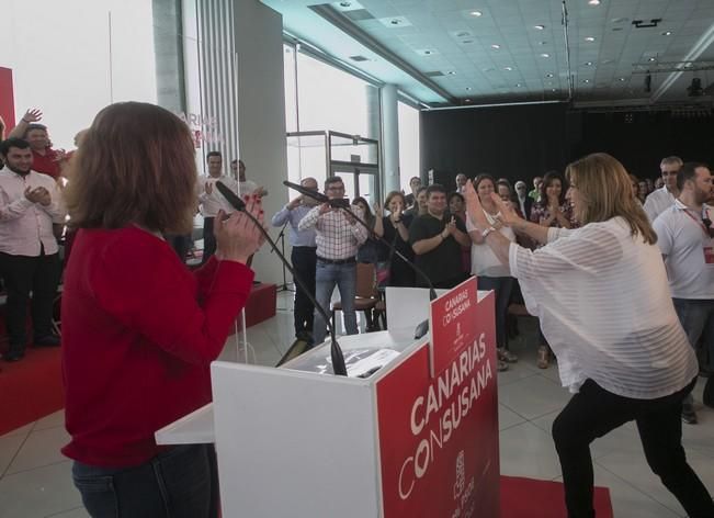 02/04/2017  POLÍTICA  mitin de Susana Díaz en la cascada para postularse como secretaria General del psc psoe celebrado en la cascada tenerife