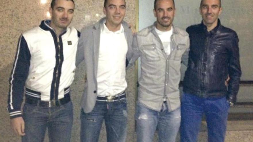 Los cuatro hermanos Aspas. De izquierda a derecha, Pablo, Iago, Jonathan y Urbe. // FDV