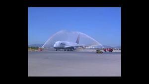 L’Airbus 380, a l’aeroport del Prat.