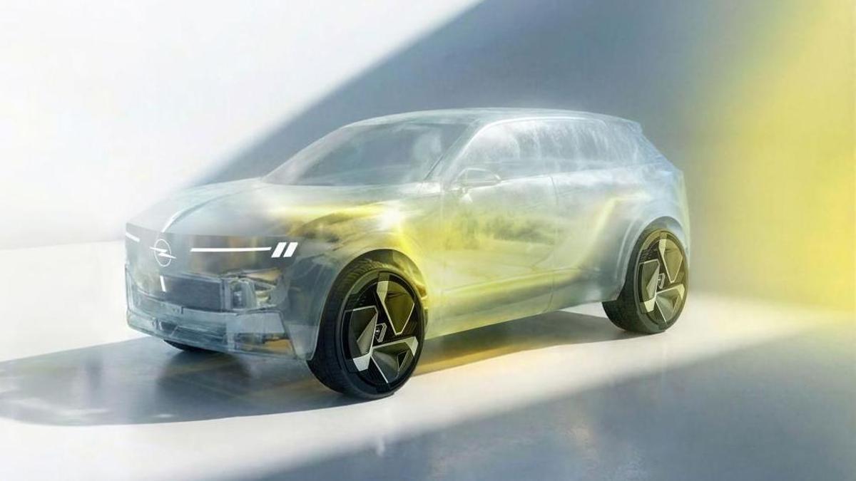 Imagen conceptual del futuro SUV eléctrico de Opel que se prevé fabricar en Figueruelas, un modelo desarrollado con tecnología china y diseño alemán.