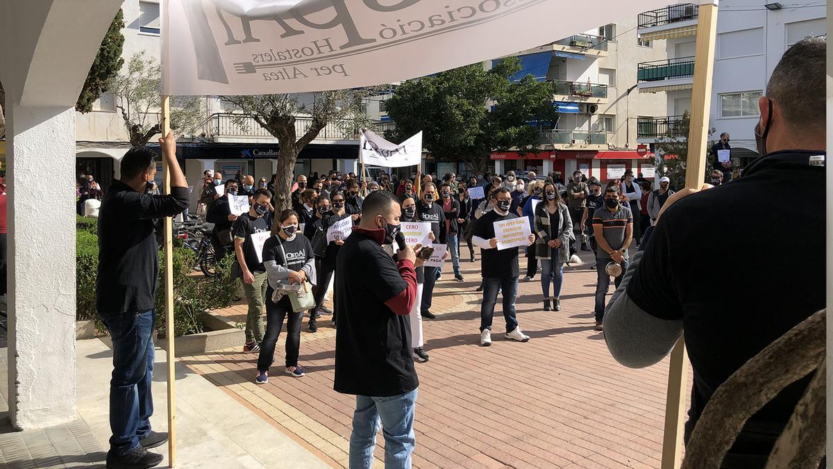 Un momento de la protesta