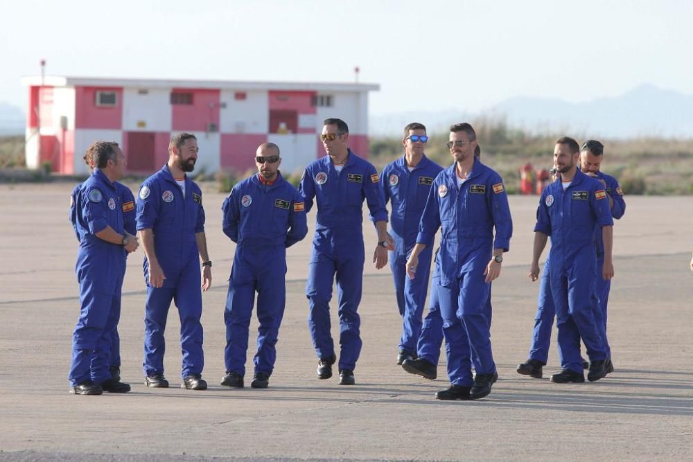 Presentación de la nueva temporada de las patrullas acrobáticas del Ejército del Aire en San Javier