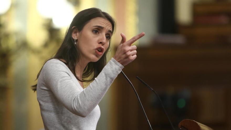 La ministra de Igualdad, Irene Montero, en el Congreso