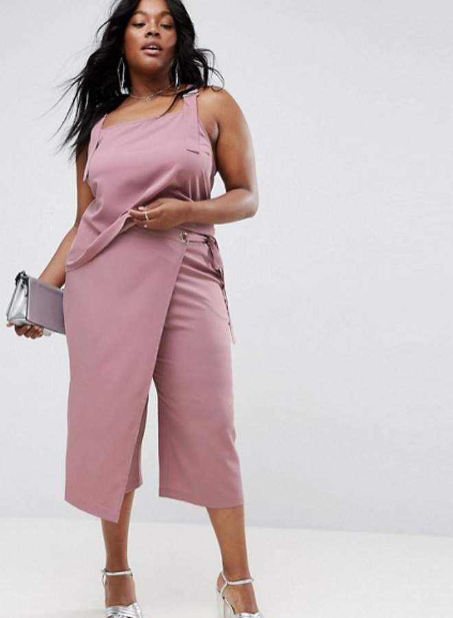 Culotte en color malva de Asos Curve
