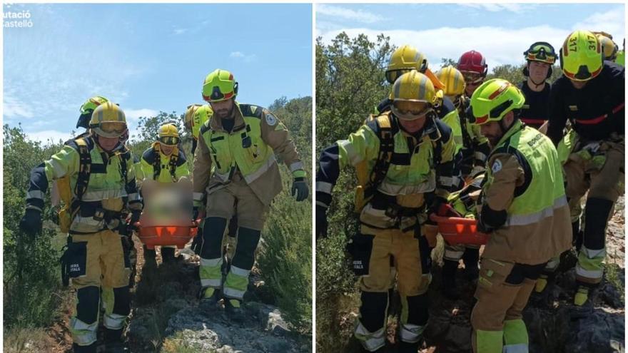 Rescatan a un motorista accidentado en una senda forestal de Traiguera