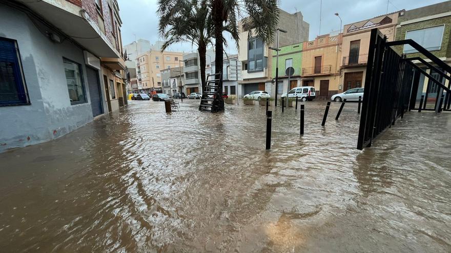 La DANA empieza a inundar Castellón: 185 l/m² en Borriol y lluvias torrenciales en la Plana Alta y la Plana Baixa