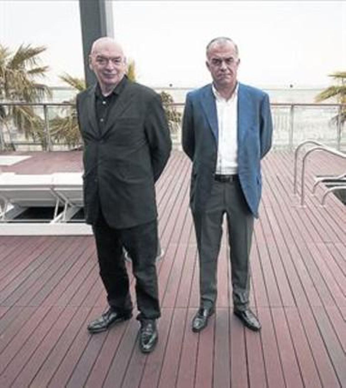 Jean Nouvel i Josep Ribas, arquitectes de l’Hotel Renaissance. Jean Nouvel i Josep Ribas, arquitectes de l’Hotel Renaissance.