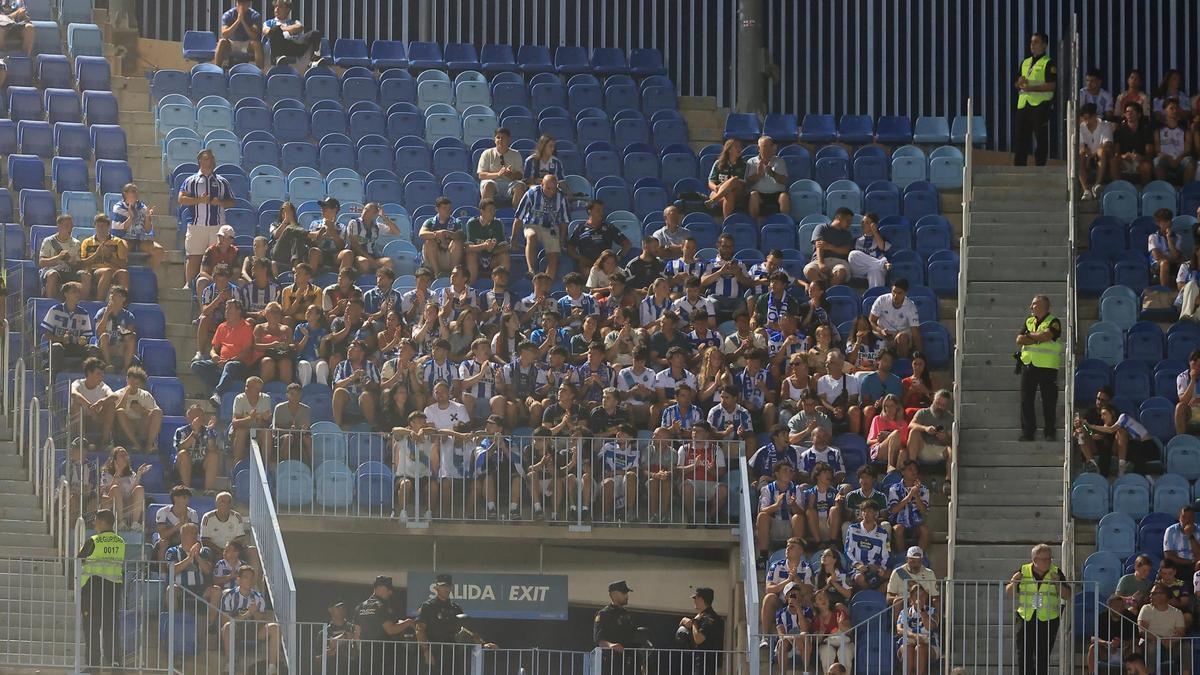 La afición del Dépor en Málaga