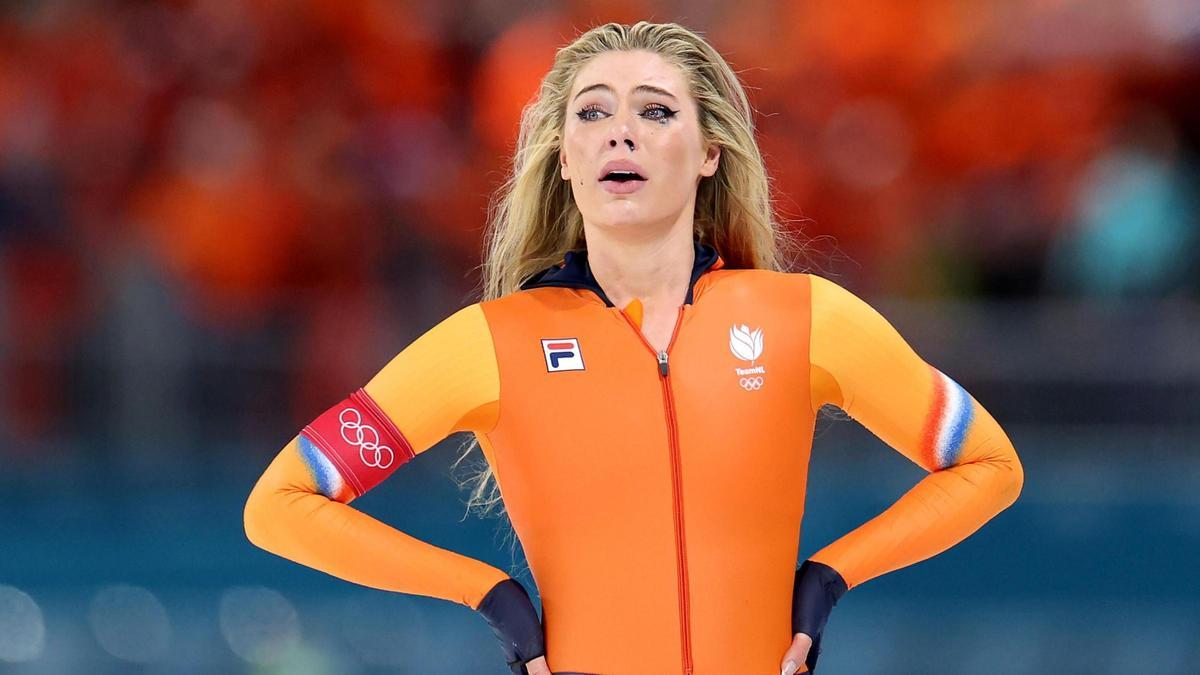 La patinadora neerlandesa, Jutta Lerdaam, de quien se subasta el mono usado en los JJ. OO. Milán-Cortina 2026.