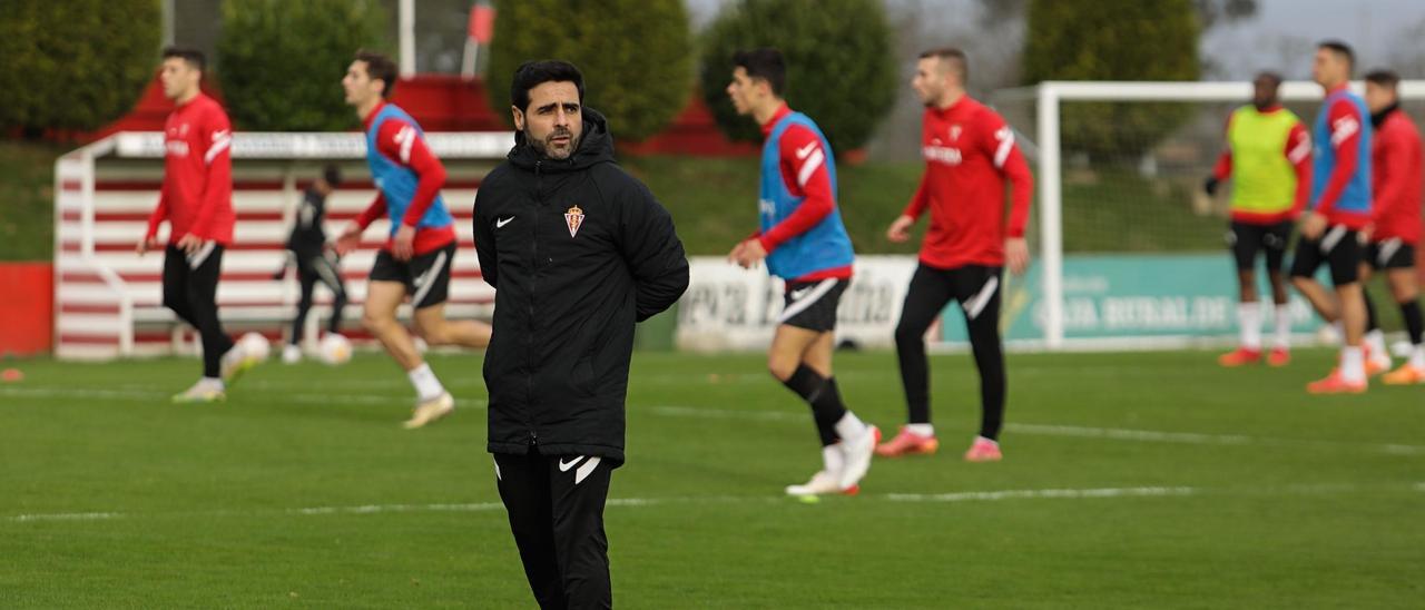 Gallego durante el entrenamiento.