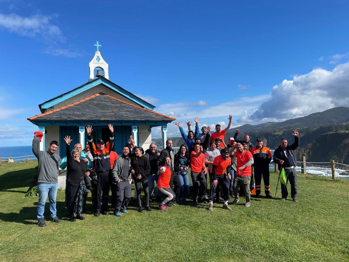 Foto de uno de los grupos que participaron en una carrera.