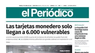 Consulta la portada correspondiente al día 27 de abril de 2024