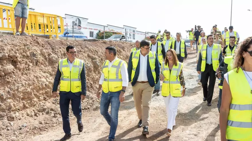 Visita a las obras del nuevo paso inferior en Playa Honda