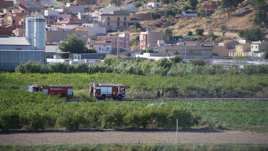 Un incendio en Redován moviliza medios terrestres y aéreos de los bomberos