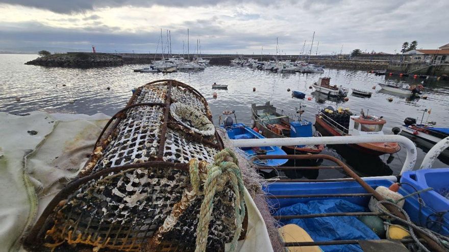 El puerto deportivo de San Vicente do Mar, desde el muelle pesquero de Pedras Negras. | M.M.