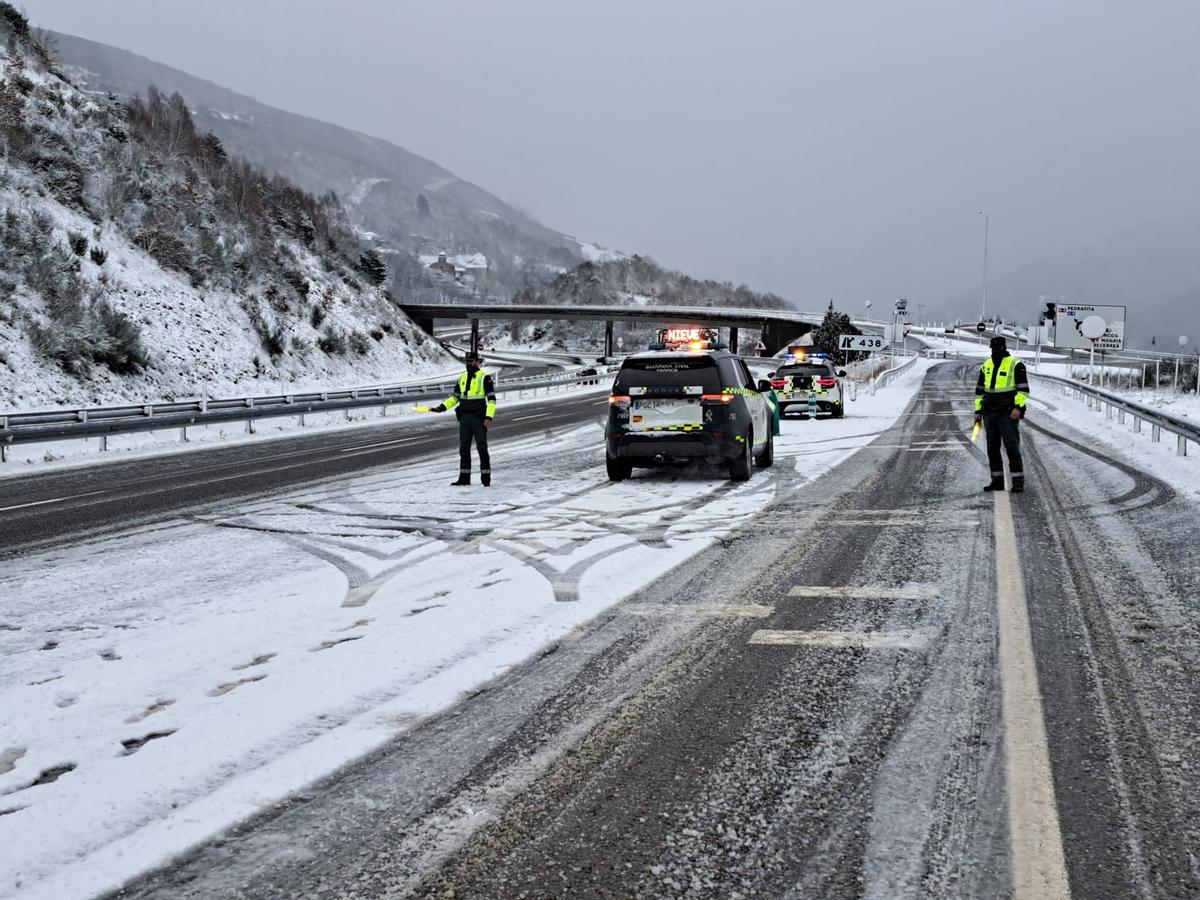 La A6 a su paso por As Nogais en Lugo