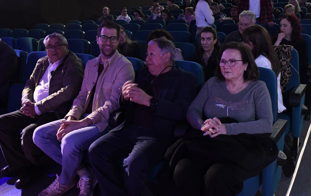 Benjamín Sánchez y José Antonio Carrillo, antes de la proyección del documental