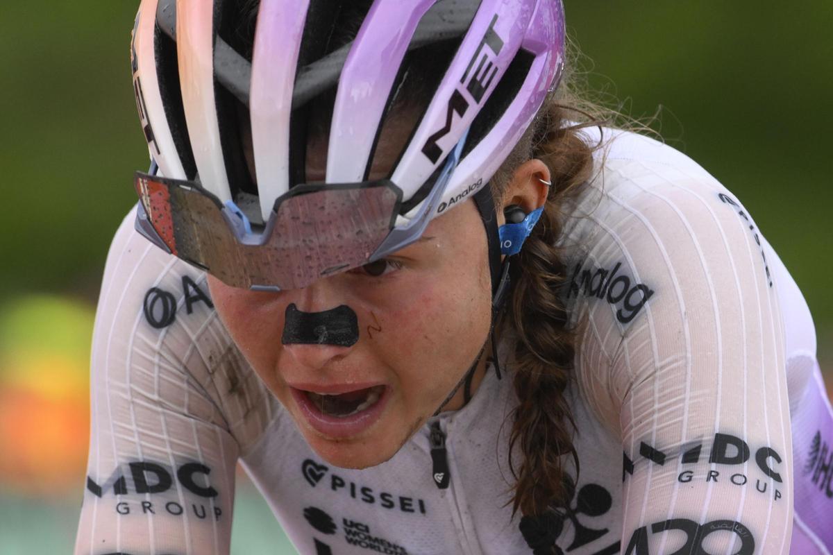 La ciclista catalana Paula Blasi, en la Vuelta a España.