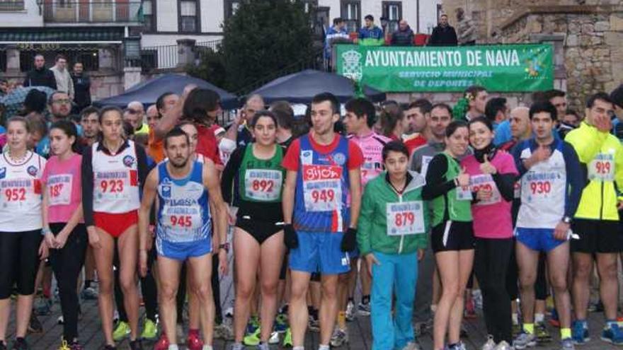 La salida de la prueba atlética de Nava.