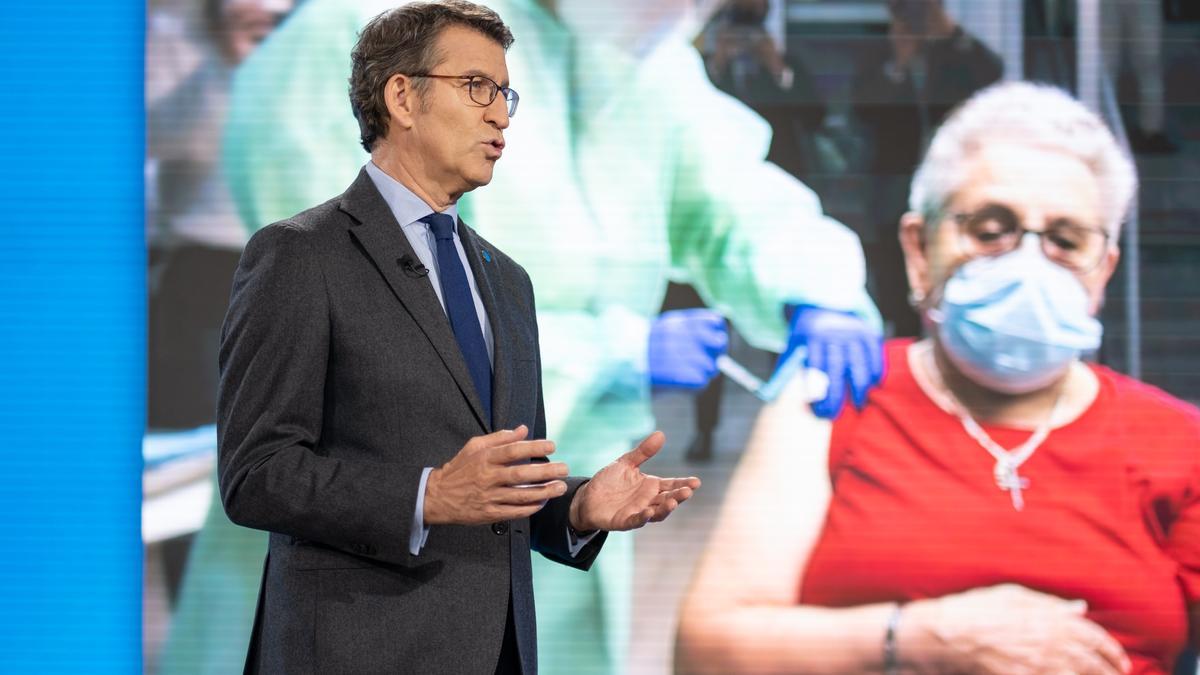 Feijóo, durante su discurso de Fin de Año