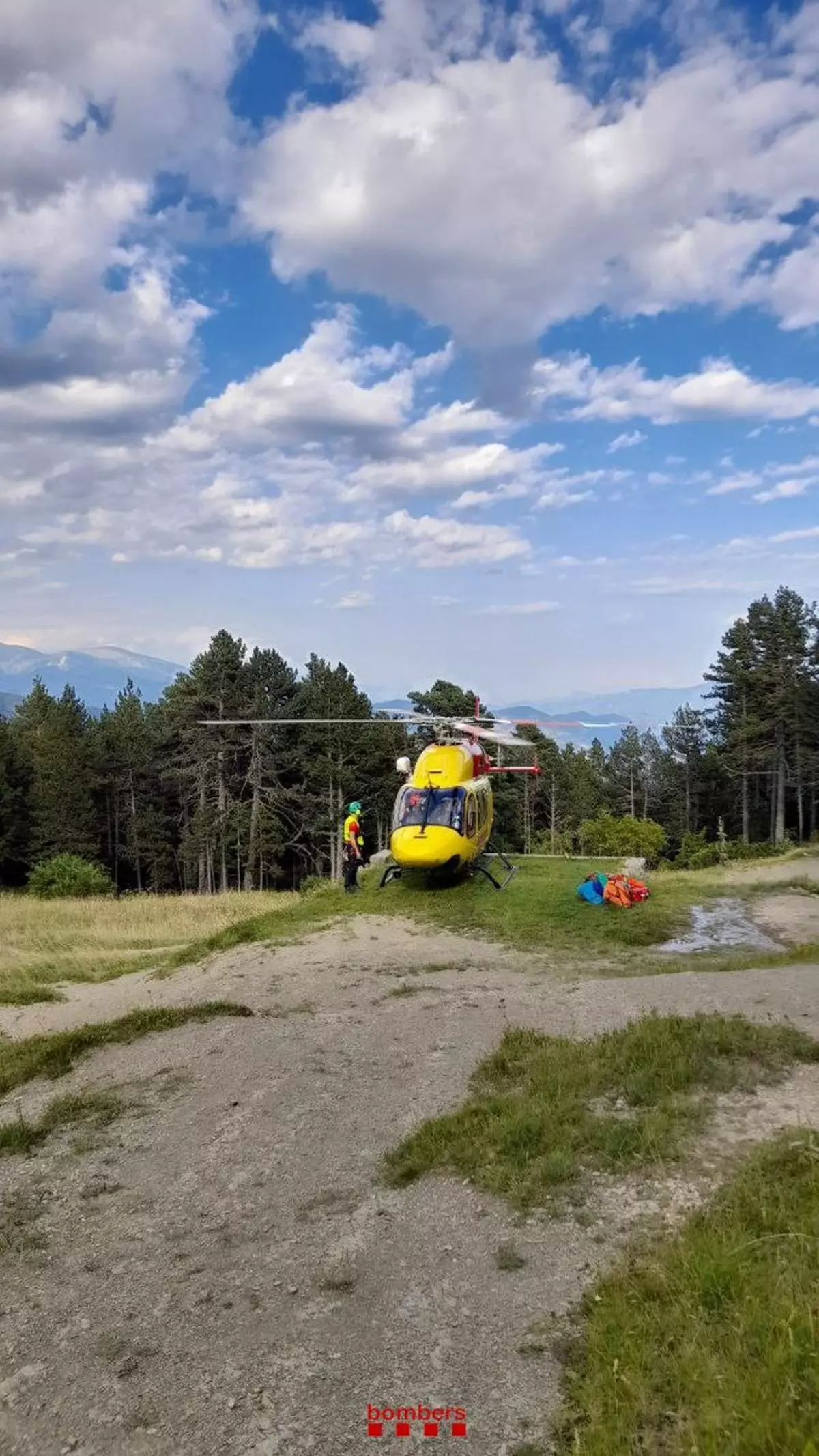 Els bombers rescaten dos escaladors que havien quedat atrapats a Saldes