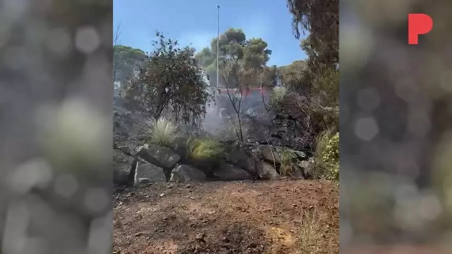 Imágenes del incendio de Gavà este miércoles