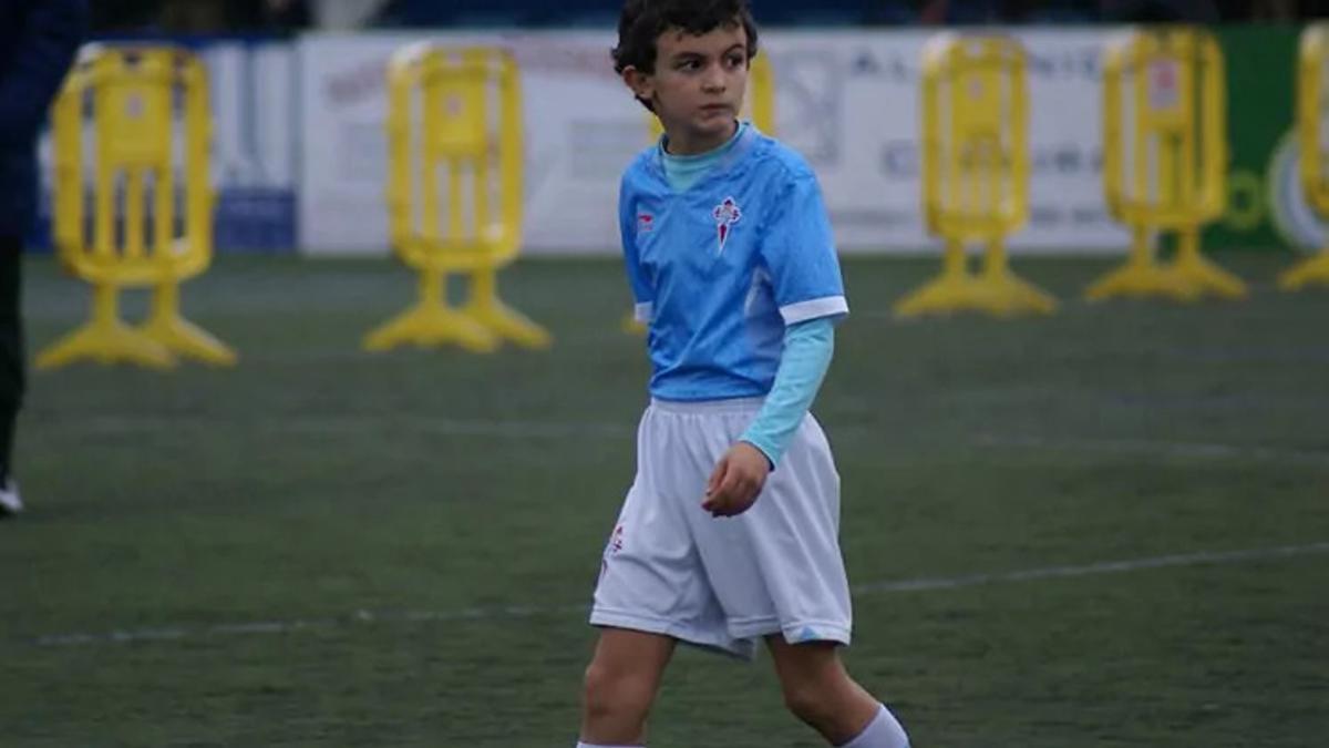 Stefan Bajcetic, durante su ciclo formativo en el club vigués.
