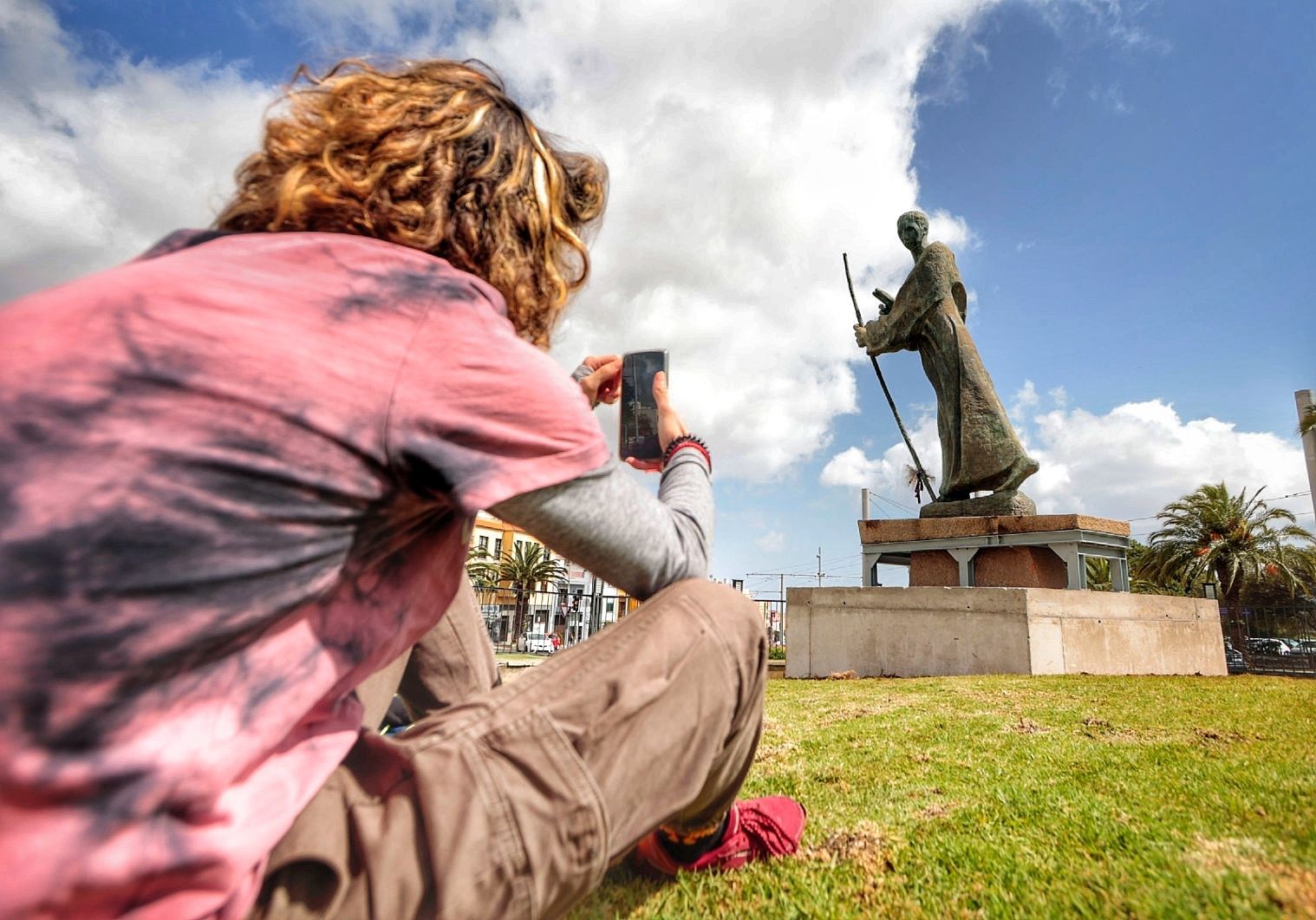 Nueva ubicación de la escultura del Padre Anchieta en el Campus Central de la Universidad de La Laguna