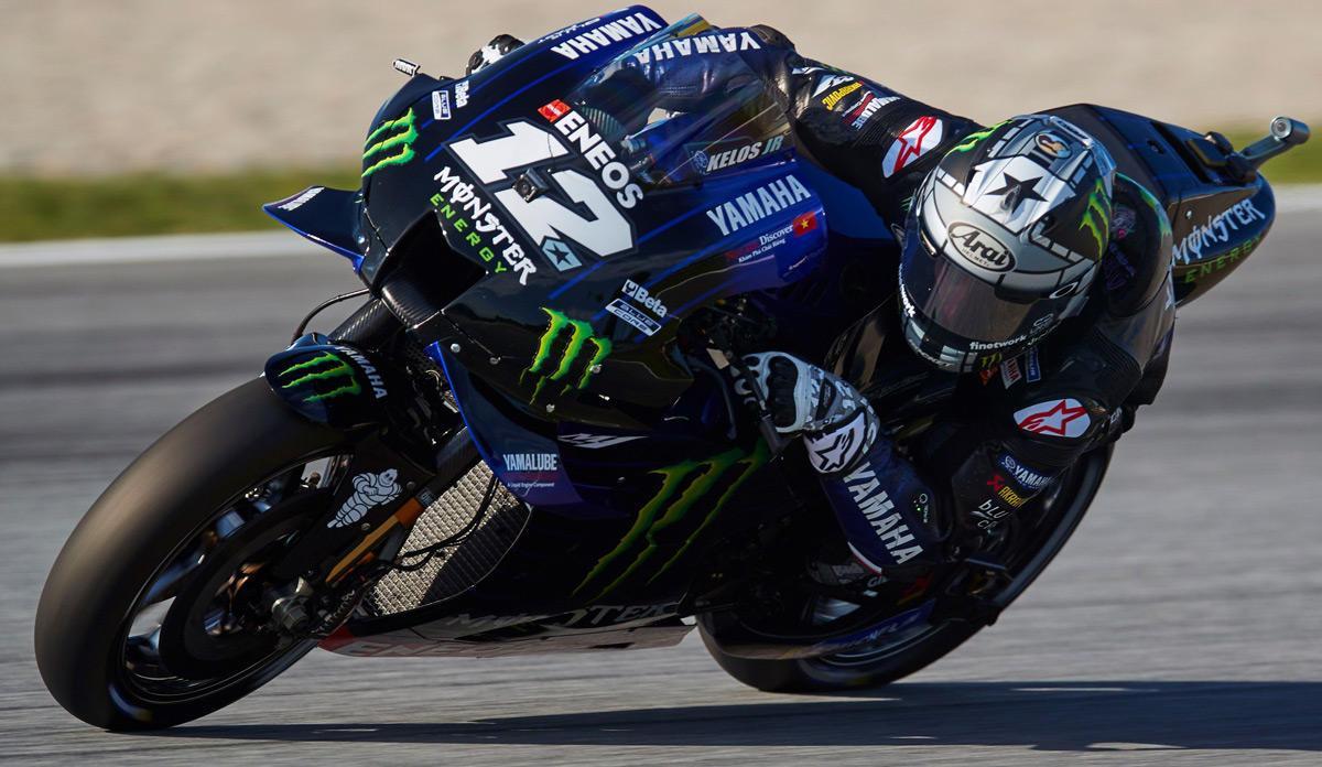 Viñales durante los entrenamientos del GP de Cataluña.