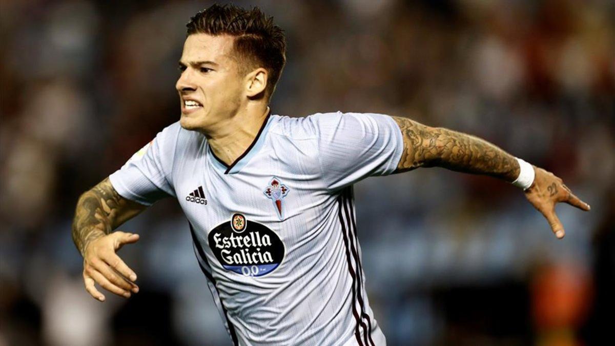 Santi Mina, clave en el triunfo celtiña