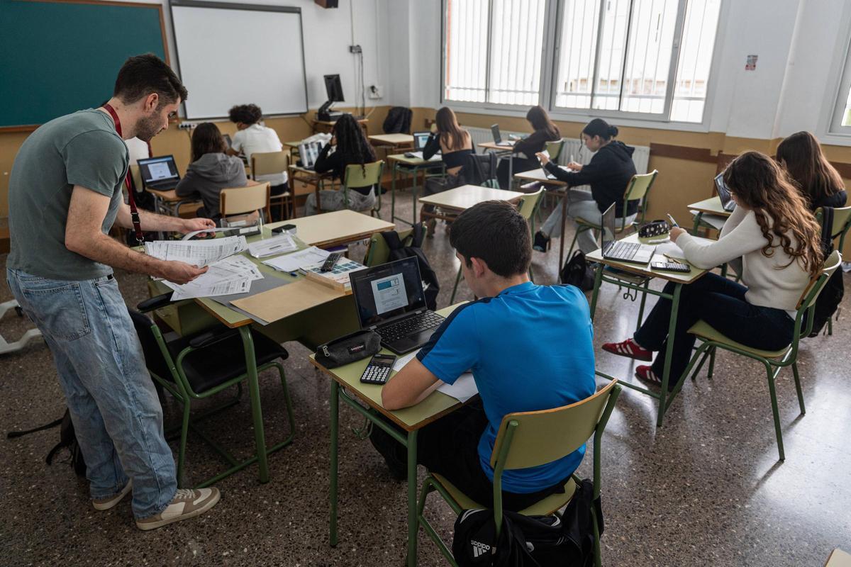 Aula de un instituto catalán.