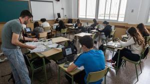 Aula de un instituto catalán.