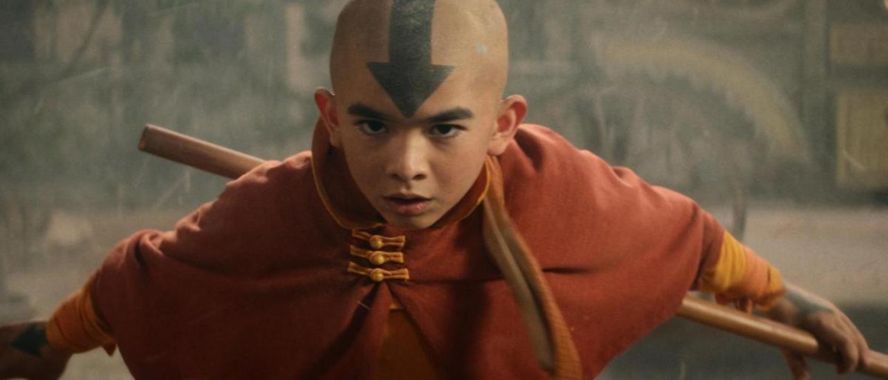 Gordon Cormier (Aang) en una imagen de &#039;Avatar: La leyenda de Aang&#039;.