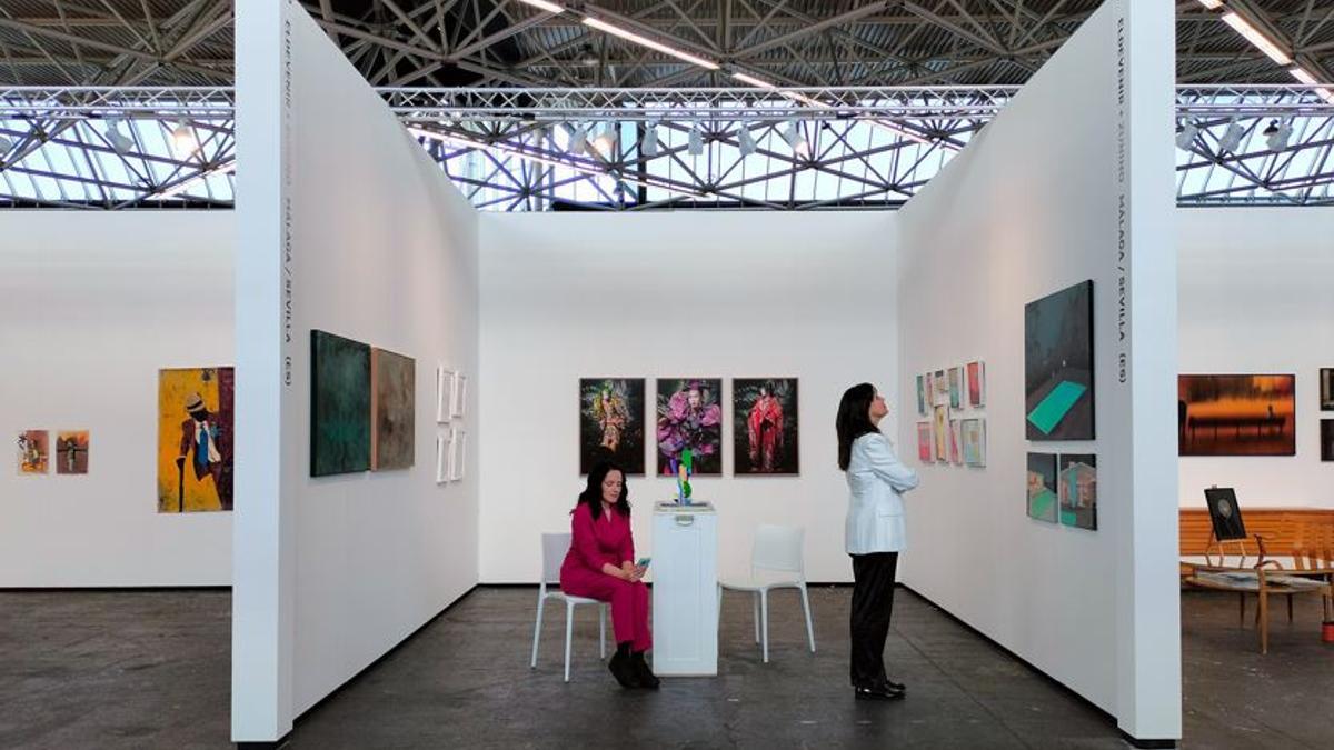 María Rosa Jurado y Anabel Zunino, en su espacio de la Feria KunstRAI
