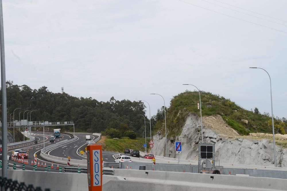 Las obras en el acceso a la autovía y también en Rande // Gonzalo Núñez