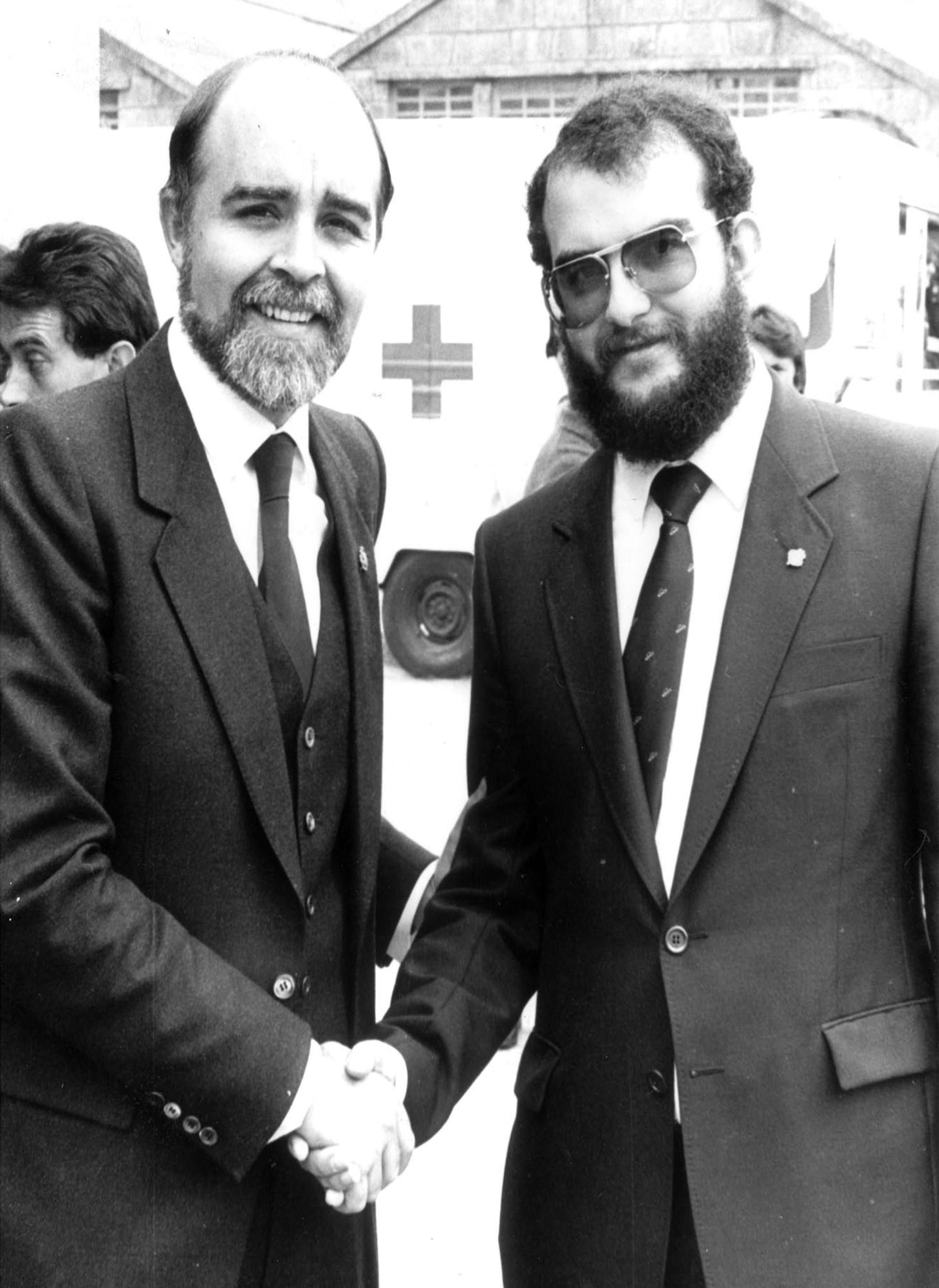 José Antonio Sánchez con Manoel Soto durante la década de los 80.