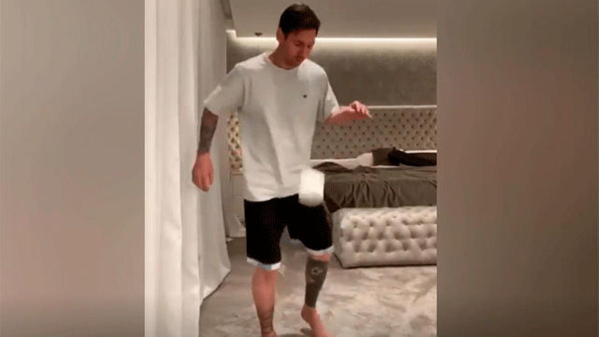 A Messi se le queda corto el reto más viral