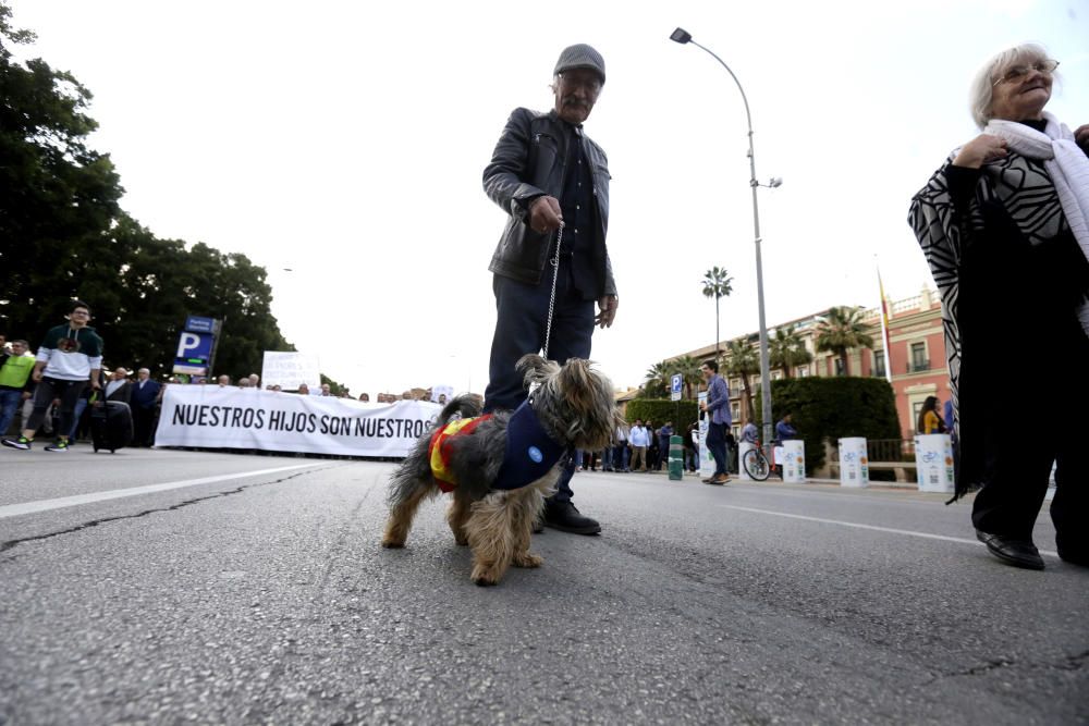 Protesta a favor del pin parental en Murcia