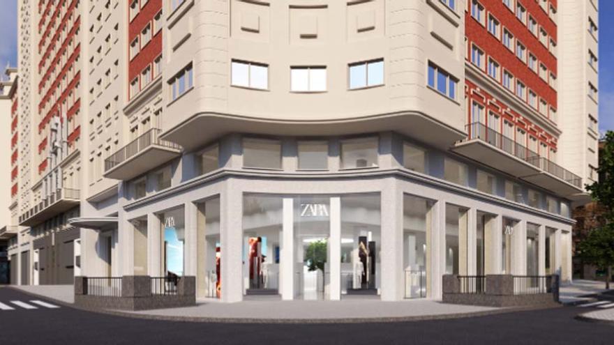 Recreación virtual de la futura tienda de Zara en el Edificio España de Madrid.