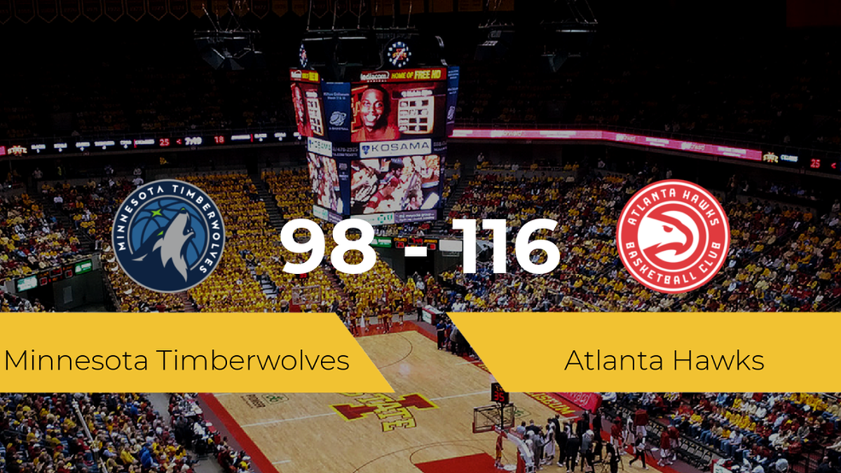 Victoria de Atlanta Hawks ante Minnesota Timberwolves por 98-116