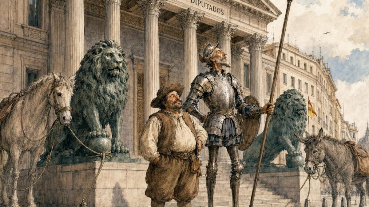 Don Quijote y Sancho Panza en el Congreso