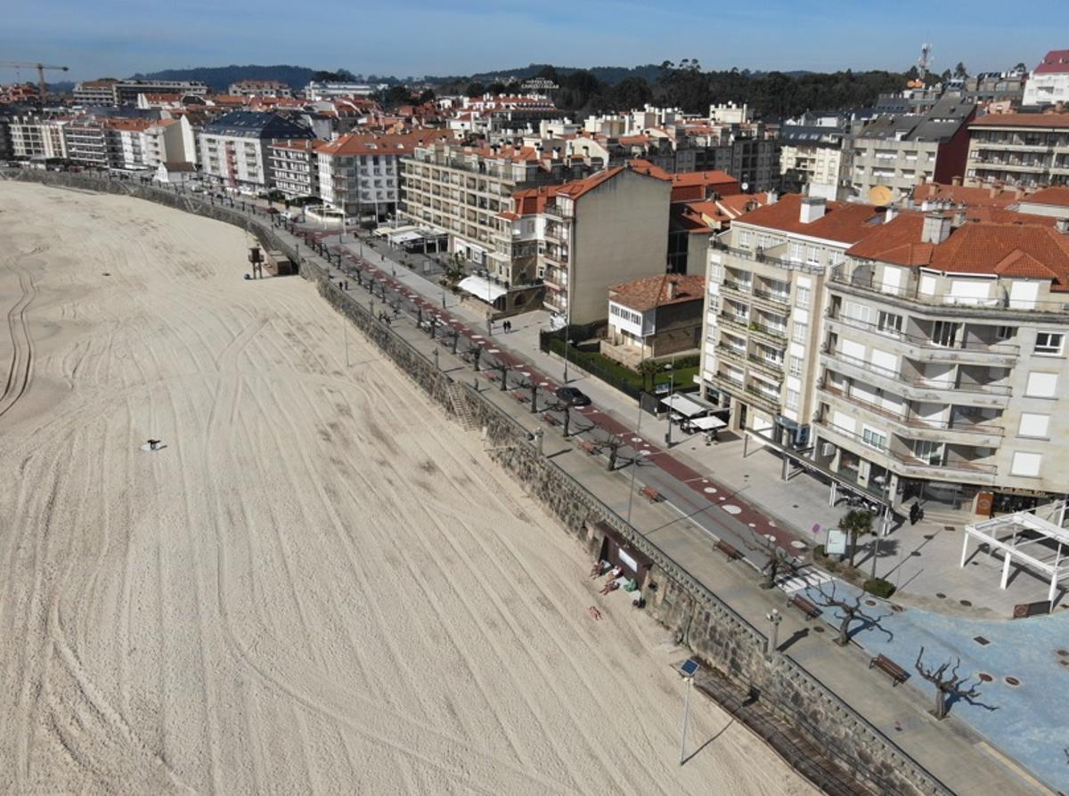 Tramo del paseo de Silgar donde se aplicará la plataforma única