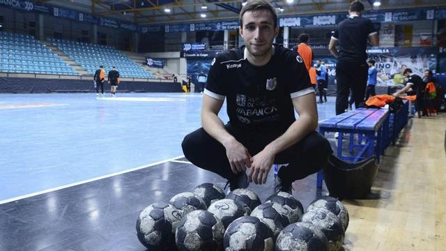 Manu Pérez, ayer tras el entrenamiento del Frigoríficos del Morrazo.