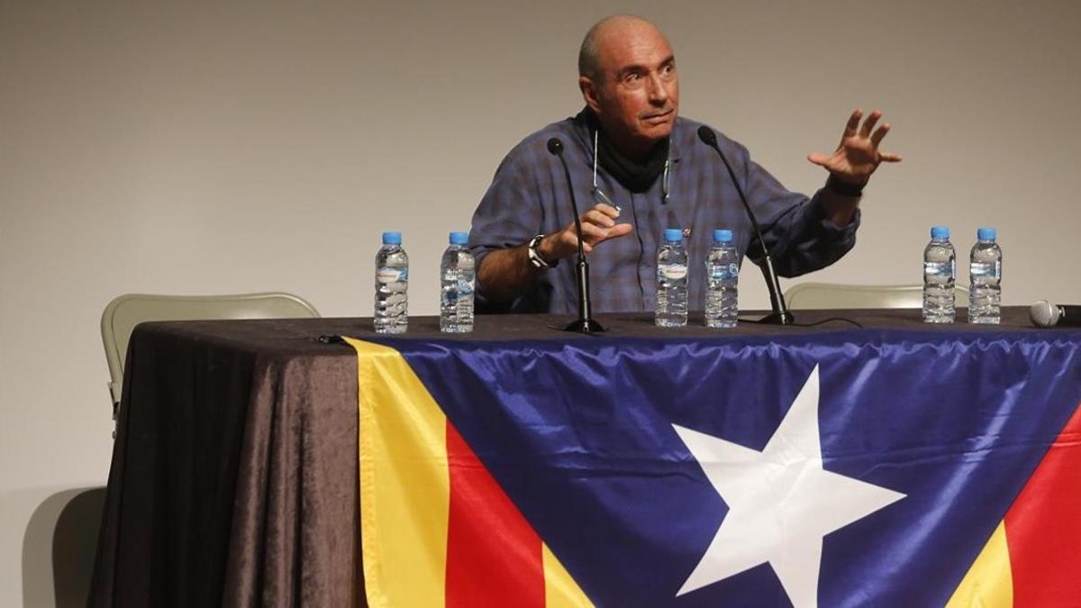 Lluís Llach, en su conferencia en Begues, este martes por la tarde.