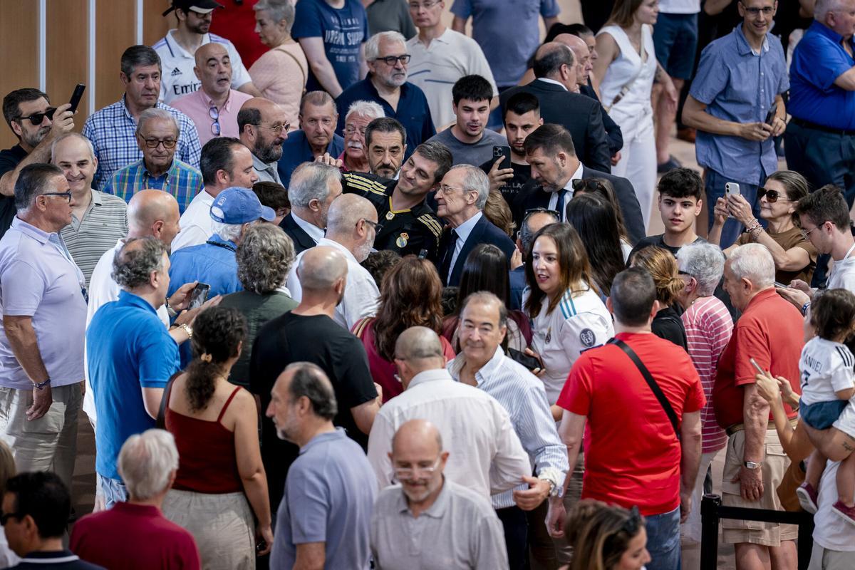 Florentino Pérez, durante las votaciones.