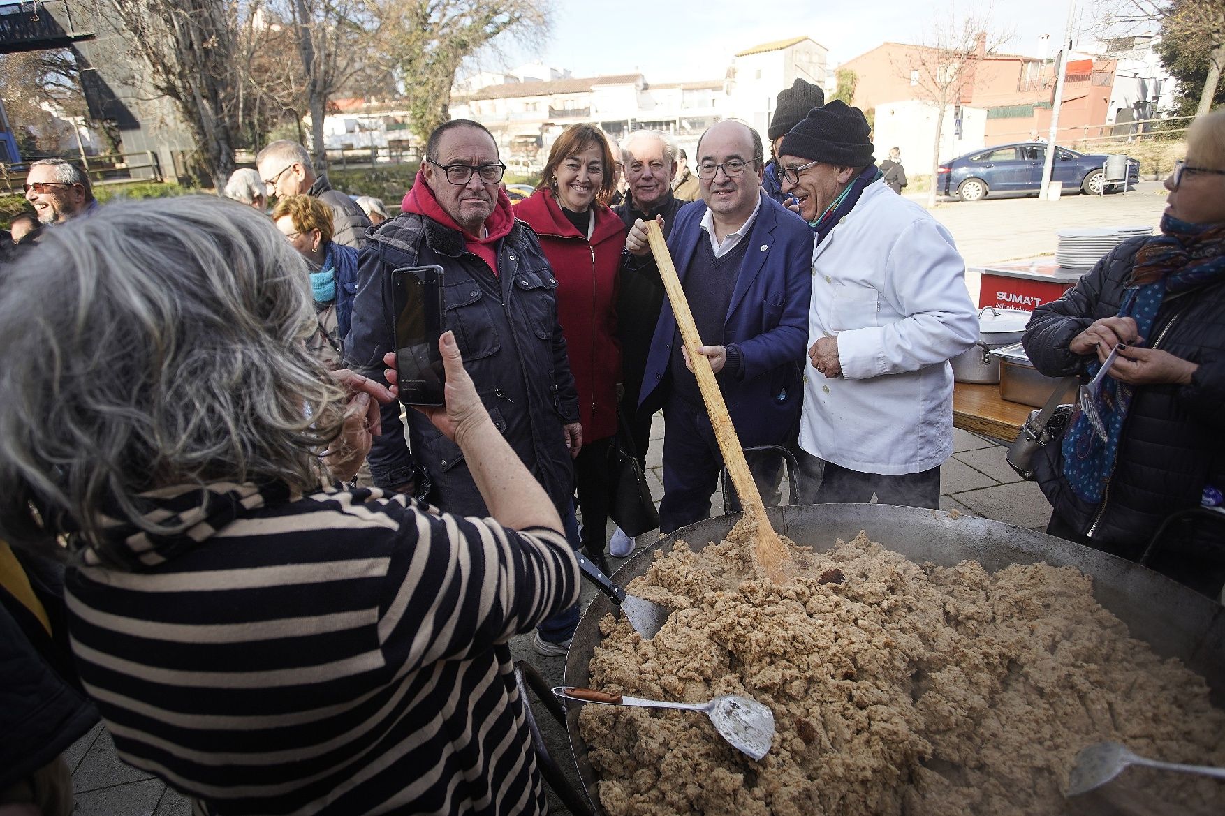 Totes les imatges de la visita de Iceta a Girona i Salt