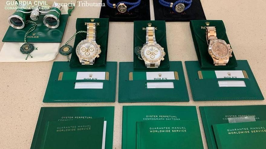 Els rellotges de la marca Rolex confiscats