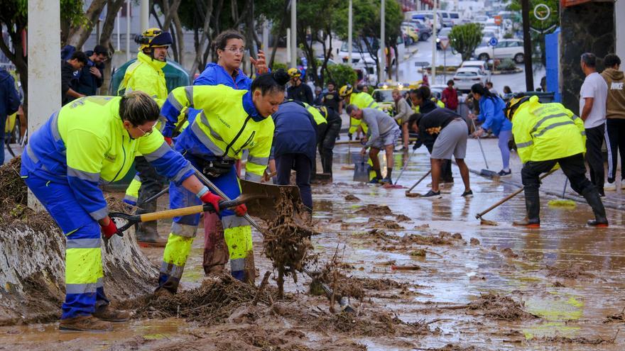 El Barranco de Silva tras las lluvias de este lunes