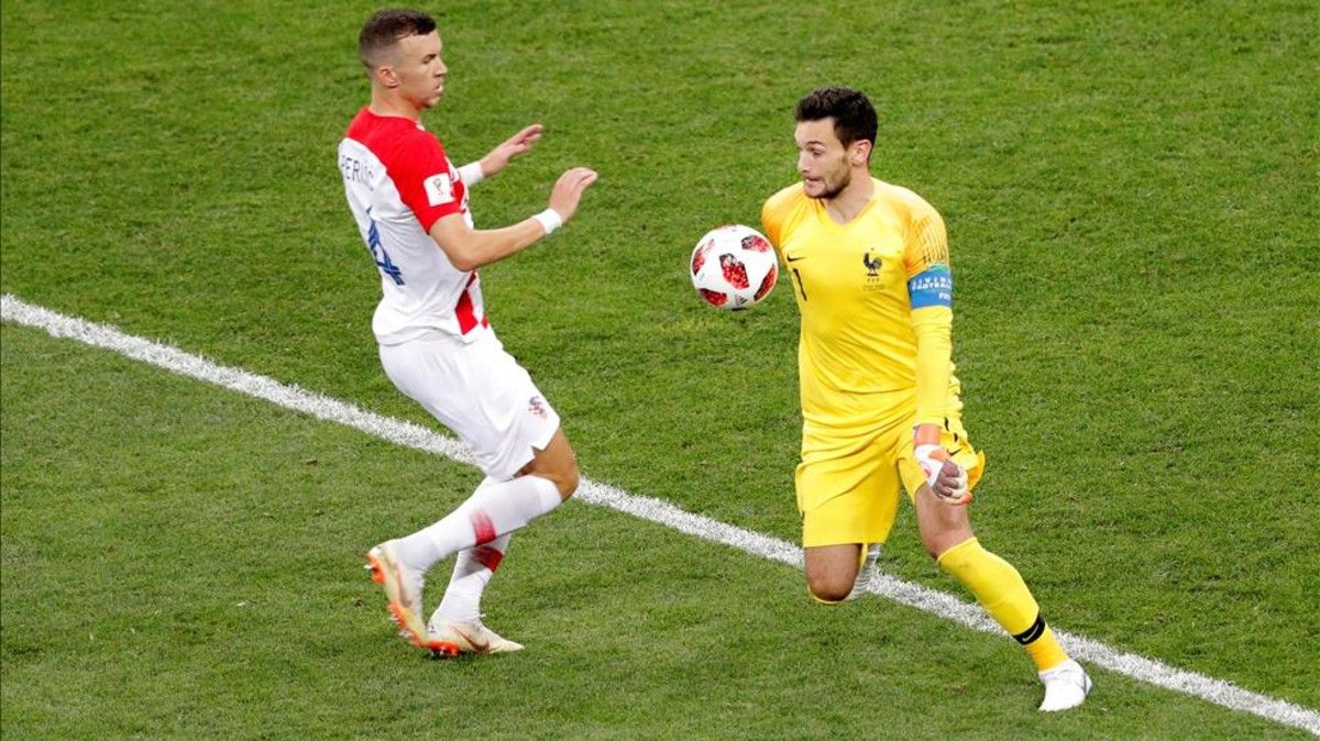 Hugo Lloris, durante el partido de la final